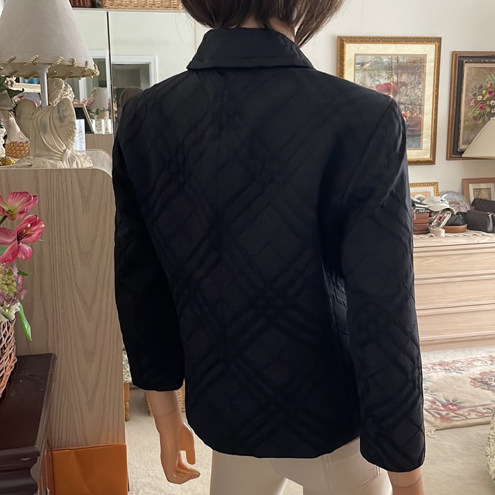 Talbots Black Pattern Cropped Jacket - image 3